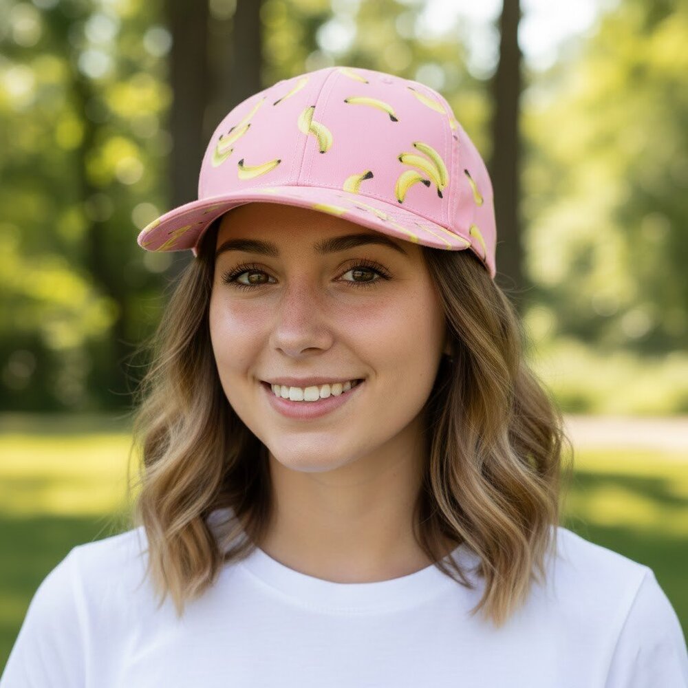 Banana Print / Youth / Teen / Kids Cap Hat